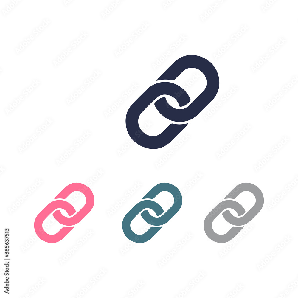 Link icon isolated on white background