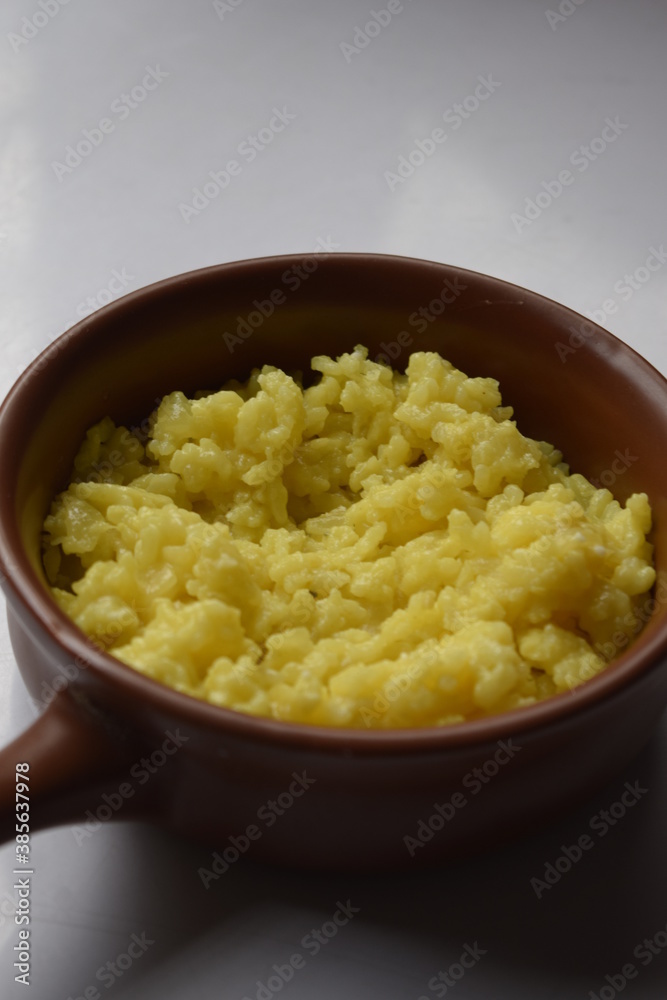 Yellow rice in casserole Yellow rice in casserole