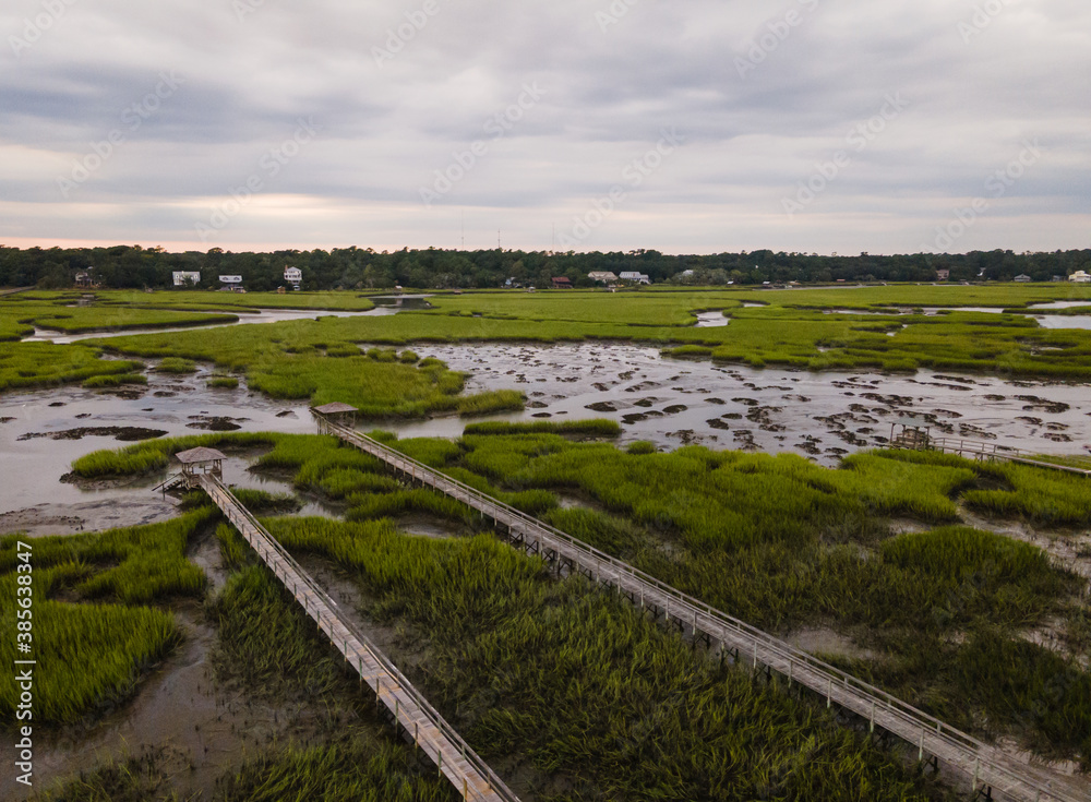 Aerial photo of the marsh.