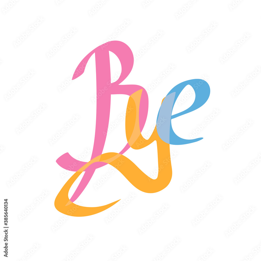 Bye, isolated calligraphy lettering, word design template, vector illustration Bye, isolated calligraphy lettering, word design template, vector illustration