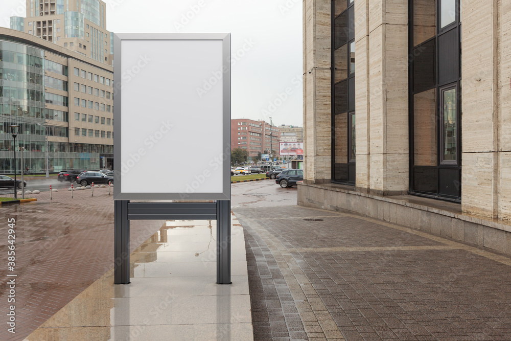 Advertising billboard stand mock up on the street. Advertising billboard stand mock up on the street.
