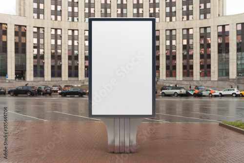 Advertising billboard stand mock up on the street.
