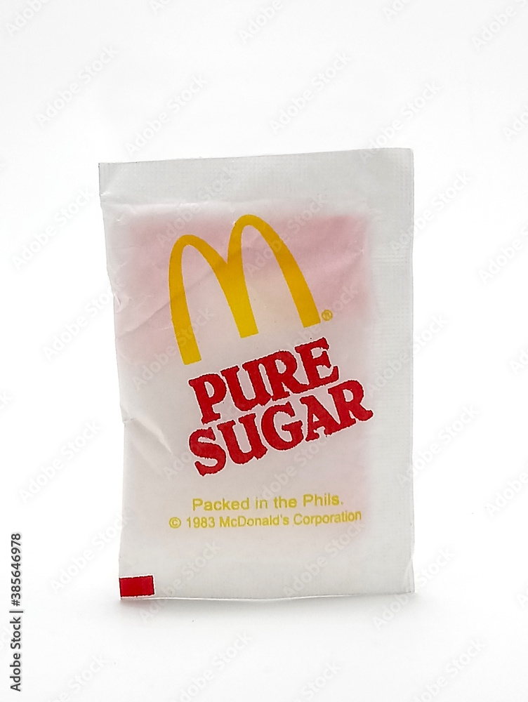 Mcdonalds sugar sachet in Manila, Philippines Stock Photo Adobe Stock