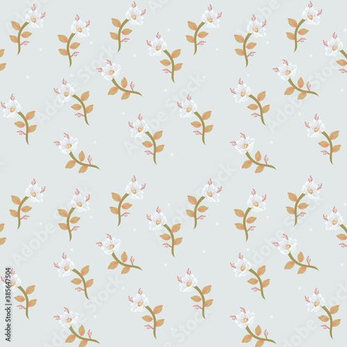stemless vector flower design pattern  on background