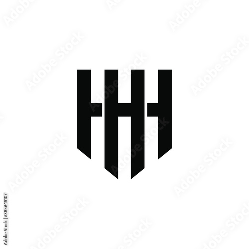 hh monogram initial logo vector flat illustration isolated design white background