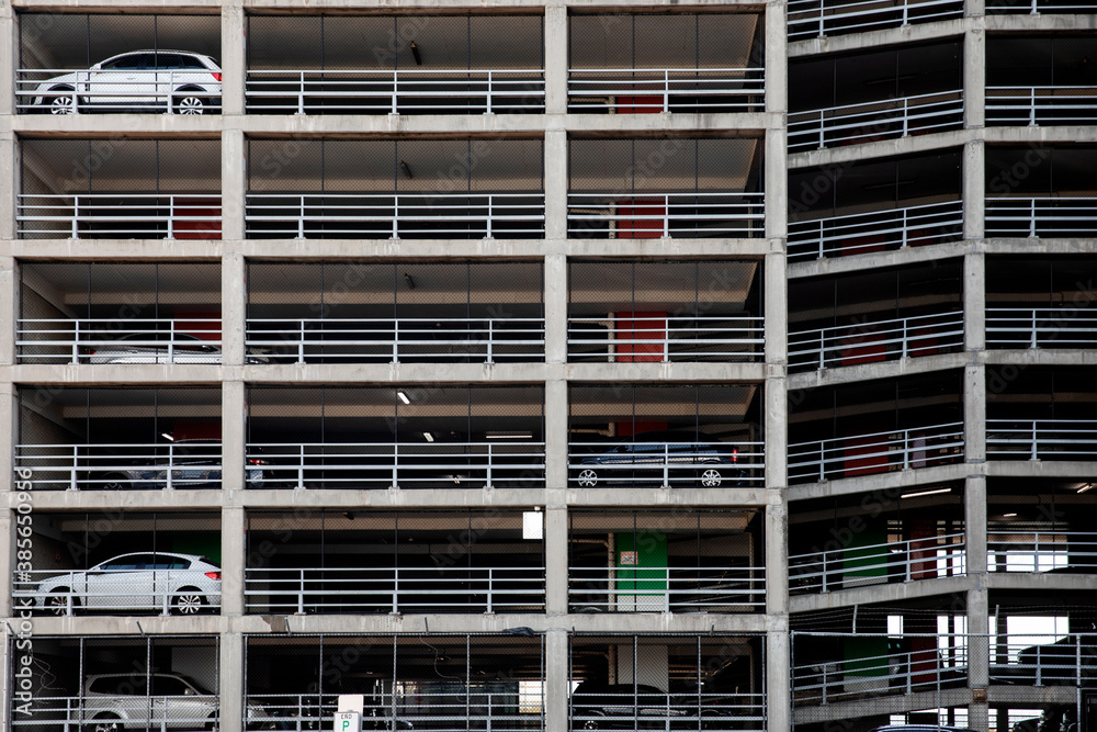 Public multi story car parking facility. Public multi story car parking facility.