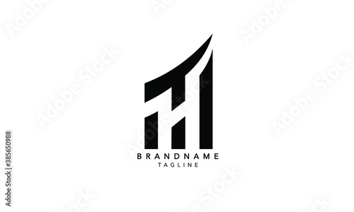 Alphabet letters Initials Monogram logo TH, HT, T and H

