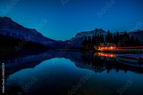 Emerald Lake at night