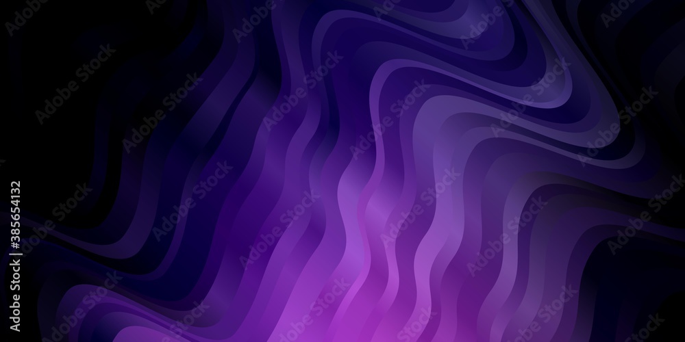 Dark Purple, Pink vector pattern with curved lines. Dark Purple, Pink vector pattern with curved lines.