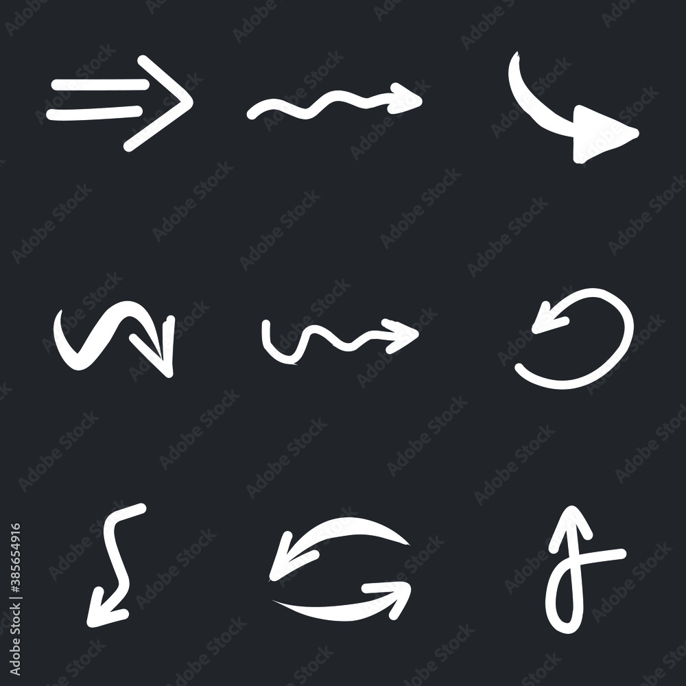 Set of rough hand drawn, grunge, handmade elements arrows, waypoints EPS Vector Set of rough hand drawn, grunge, handmade elements arrows, waypoints EPS Vector