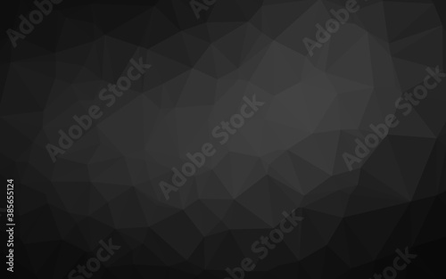 Dark Black vector abstract polygonal cover.