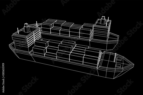 Heavy dry cargo ship of bulk carrier