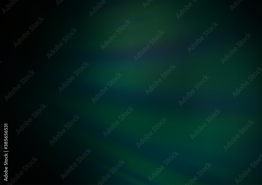 Dark Green vector bokeh pattern.