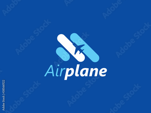 Airplane logo vector