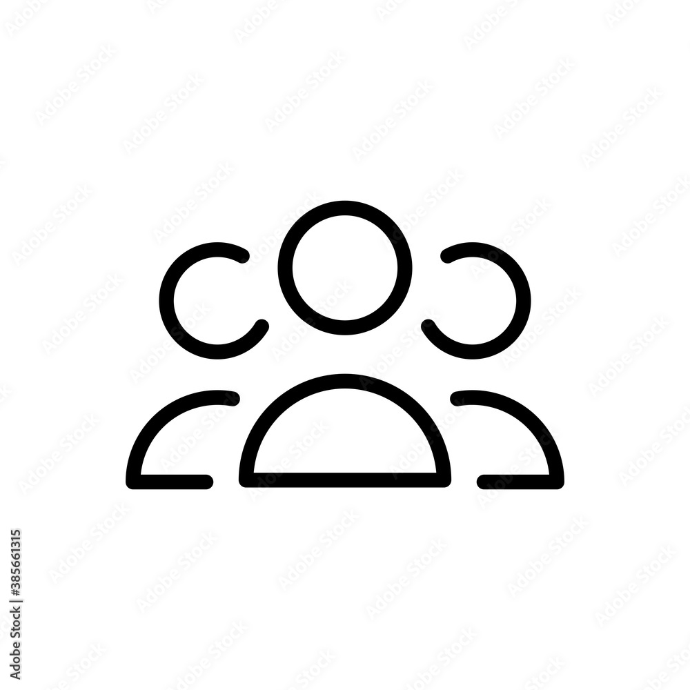 Team icon simple outline design. business icon design Team icon simple outline design. business icon design