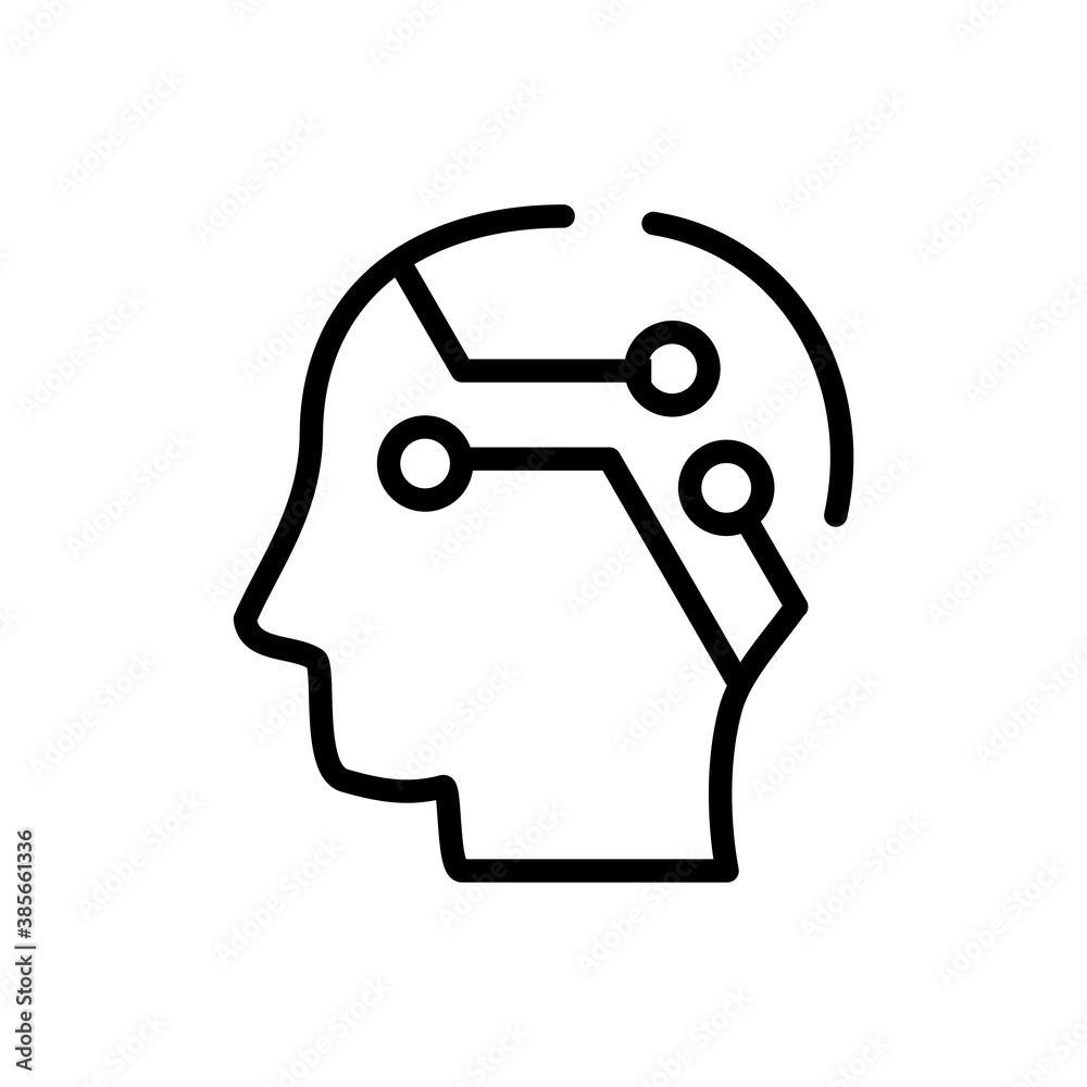 Artificial intelligence icon simple outline design. business icon design Artificial intelligence icon simple outline design. business icon design