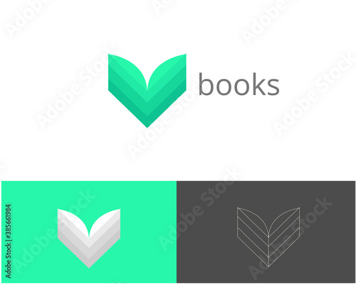 Modern book logo design educate,digital,pixel,minimal,education and literature concept symbol idea