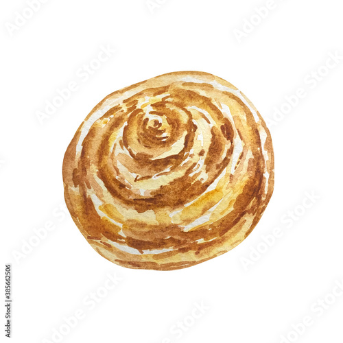 Watercolor drawing of delicious pastries
