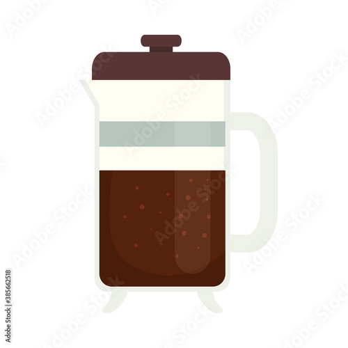 coffee french press design of drink caffeine breakfast and beverage theme Vector illustration