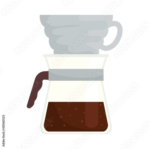 coffee drip design of drink caffeine breakfast and beverage theme Vector illustration