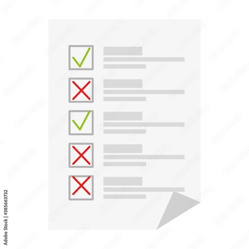 Voting paper design, President election government and campaign theme Vector illustration