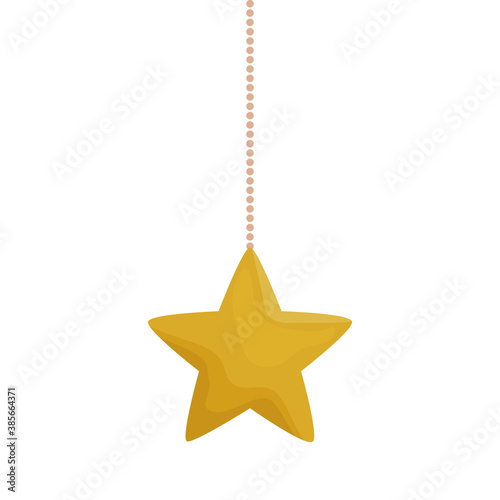Star hanging design, Night bedtime sky space nature science celestial galaxy and astrology theme Vector illustration