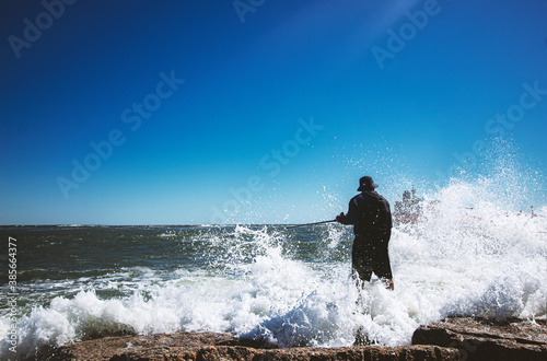 Fototapeta Naklejka Na Ścianę i Meble -  Crashing The Jetty