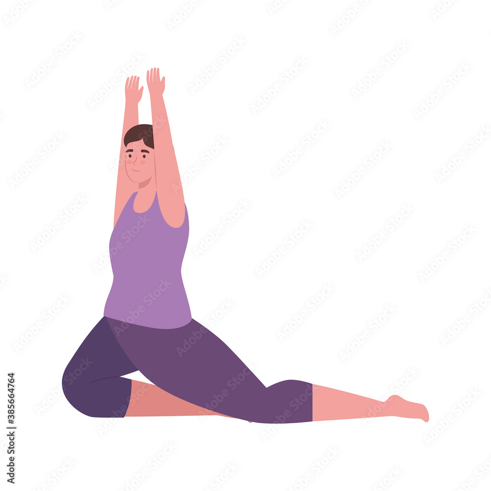Woman doing yoga design, Gym sport and bodybuilding theme Vector illustration