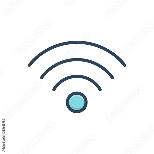 Color illustration icon for wifi hotspot