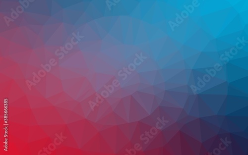 Dark Blue  Red vector abstract polygonal layout.