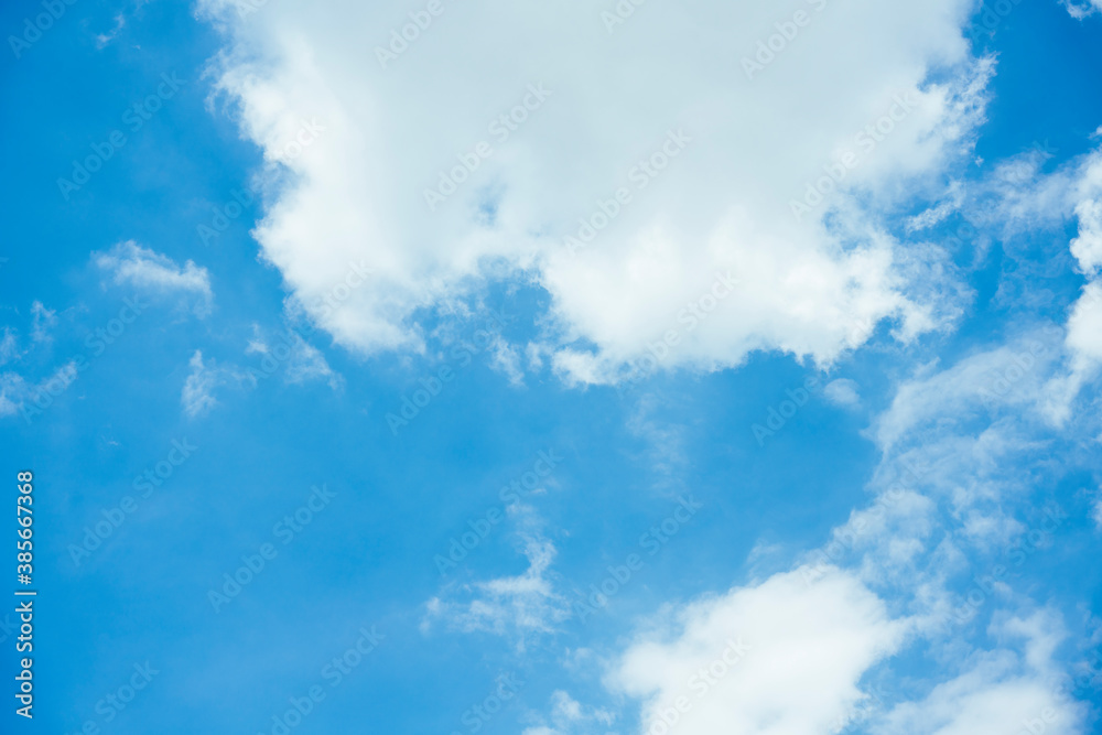 Cloudscape with fluffy white cloud in blue sky. Cloudscape with fluffy white cloud in blue sky.