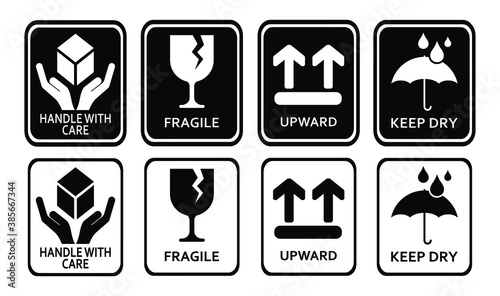 cargo icon set on white background	
