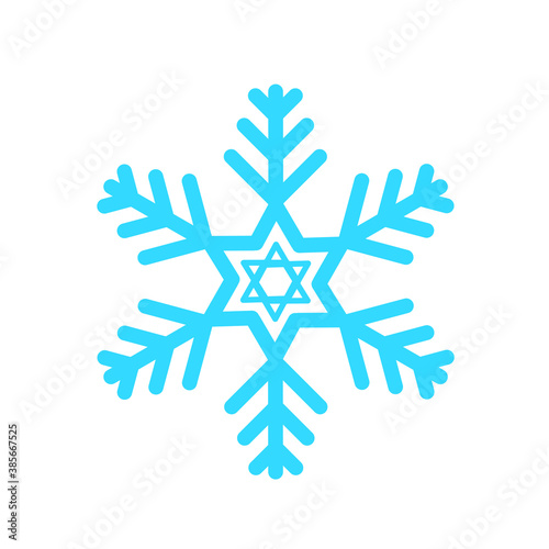 Vector beautiful snowflake design For the winter season that comes with Christmas in the New Year.