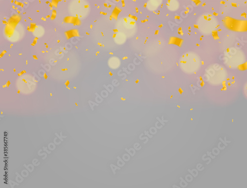 Gold balloons floating festive background, Celebrate a birthday, Poster, banner happy, Vector illustration for website