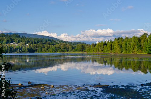 Burrard Inlet in Port Moody, British Columbia, Canada by Rocky Point Park.