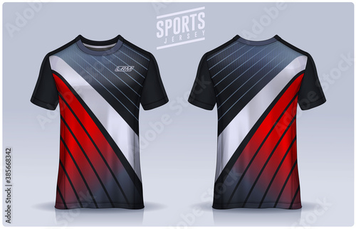 t-shirt sport design template, Soccer jersey mockup for football club. uniform front and back view.