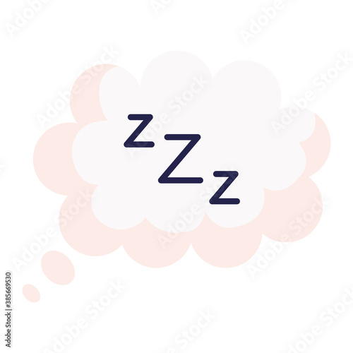 sleeping zzz bubble design, insomnia and night theme Vector illustration