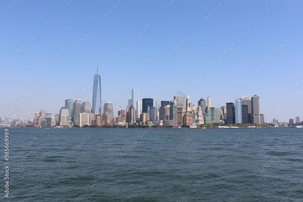 Obraz premium NYC Manhattan Downtown City skyline