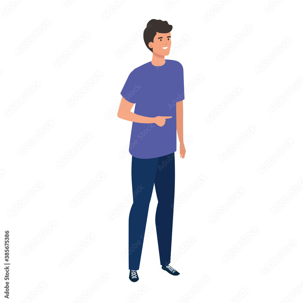 man cartoon design, Boy male person people human social media and portrait theme Vector illustration