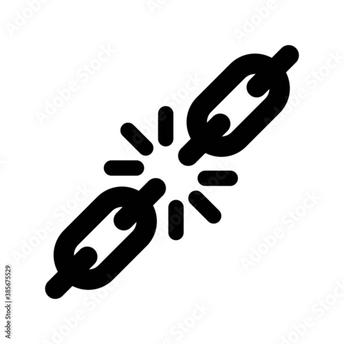 Vector high quality freedom concept icon isolated on white background - Breaking chain business metaphor flat style EPS10 illustration 