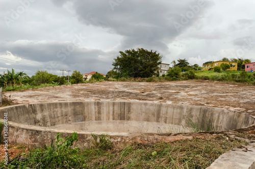 Empty Concrete Water Tank