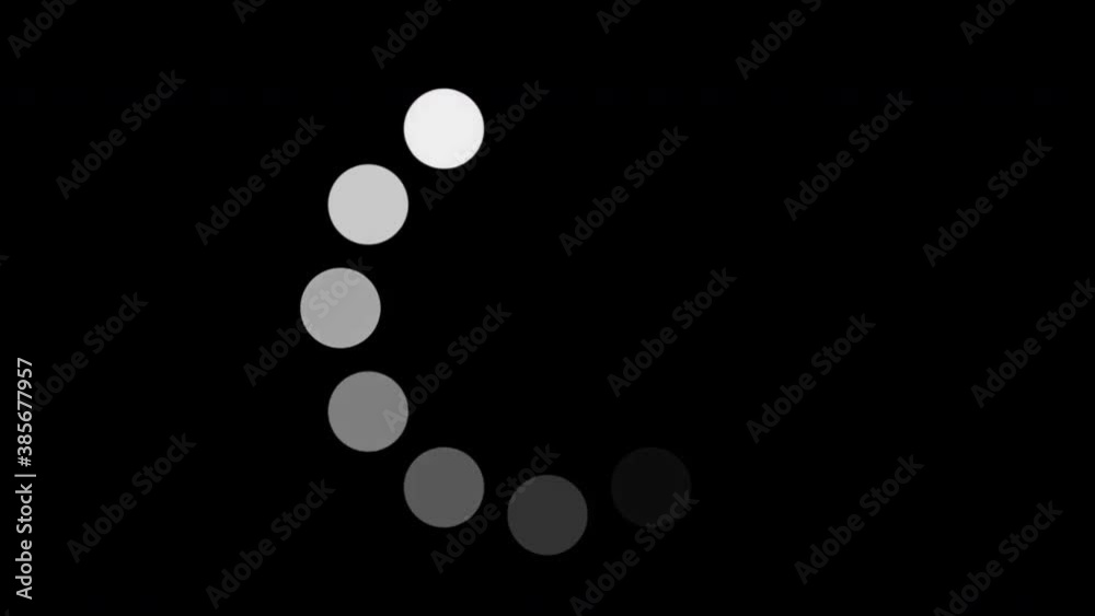 4K Loading circle icon animation on black background 4K Loading circle icon animation on black background
