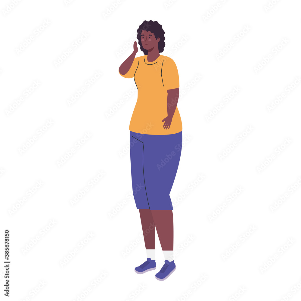 black woman cartoon design, Girl female person people human and social media theme Vector illustration black woman cartoon design, Girl female person people human and social media theme Vector illustration