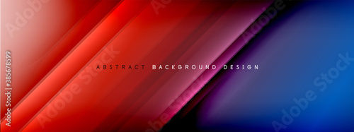 Motion concept neon shiny lines on liquid color gradients abstract backgrounds. Dynamic shadows and lights templates for text