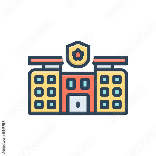 Color illustration icon for precinct