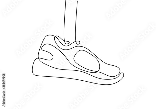 Shoe continuous line drawin...