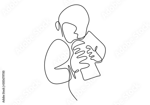 One single line drawing of ...