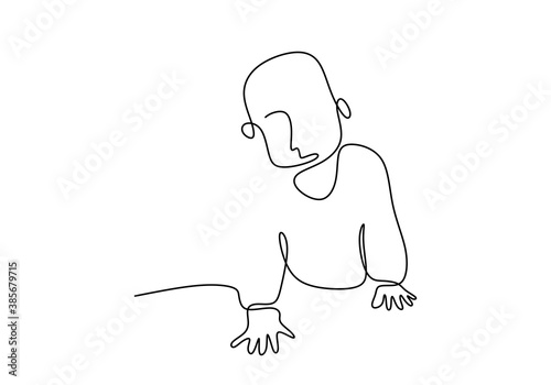 Crawling baby continuous on...