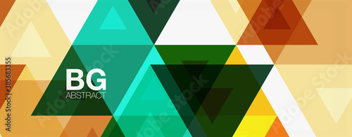 Mosaic triangle pattern abstract background for cover, banner, flyer and poster and other template