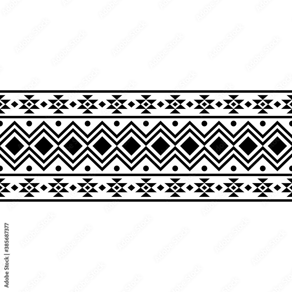 Stripe tribal ethnic pattern texture in black white color Stripe tribal ethnic pattern texture in black white color